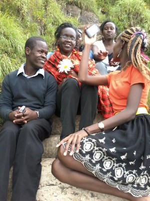 My friends relaxing before they continue with theie hike to the escarpments at samich resort