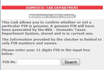 kra pin checker