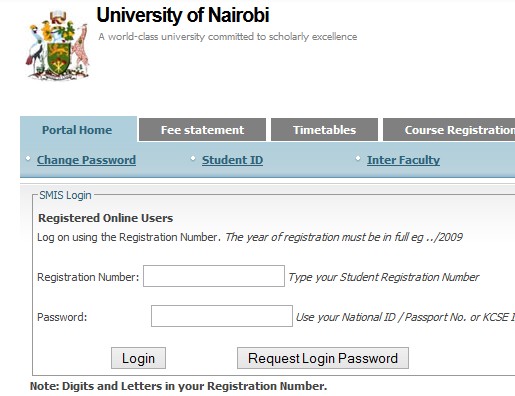 university of nairobi online room booking