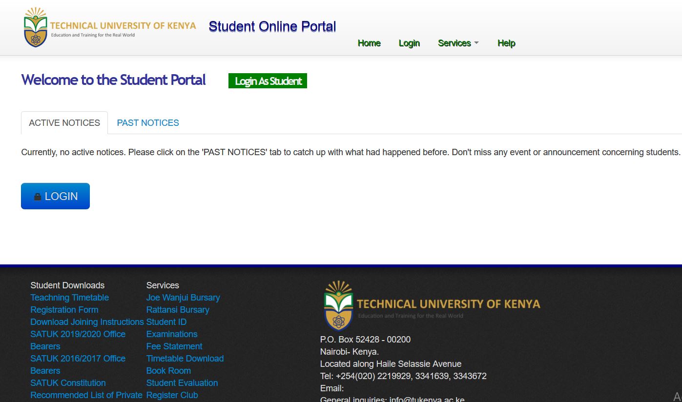 KUCCPS Technical University of Kenya admission letters