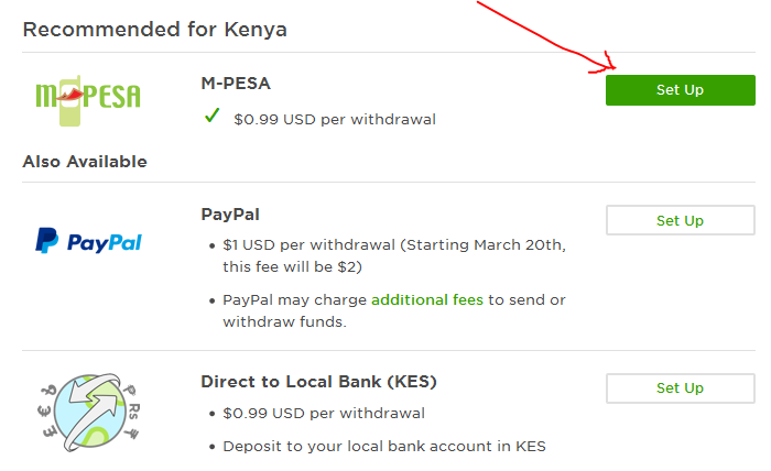 upwork mpesa pyament