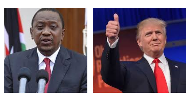 president uhuru kenyatta and Donald j trump message speaks