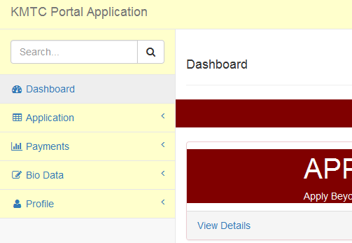 kmtc portal application for admission