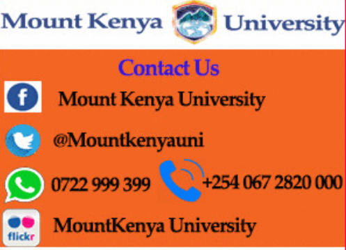 mount Kenya university may september intake