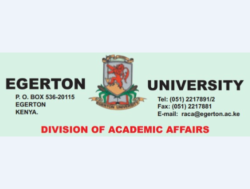 Egerton University 36th Graduation List and Ceremony, 16th June, 2017