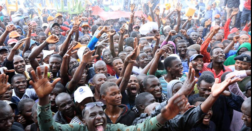 Happy NASA supporters in Rally in Kisii