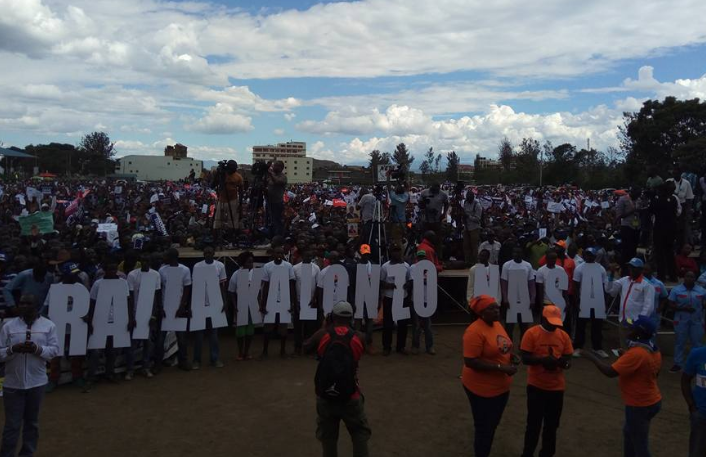 Raila, Kalonzo Supporters in Nakuru NASA rally