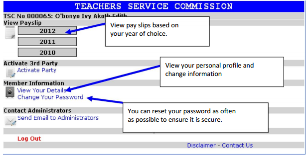 TSC official portal, Online Payslips fo Teachers, Registation and Download