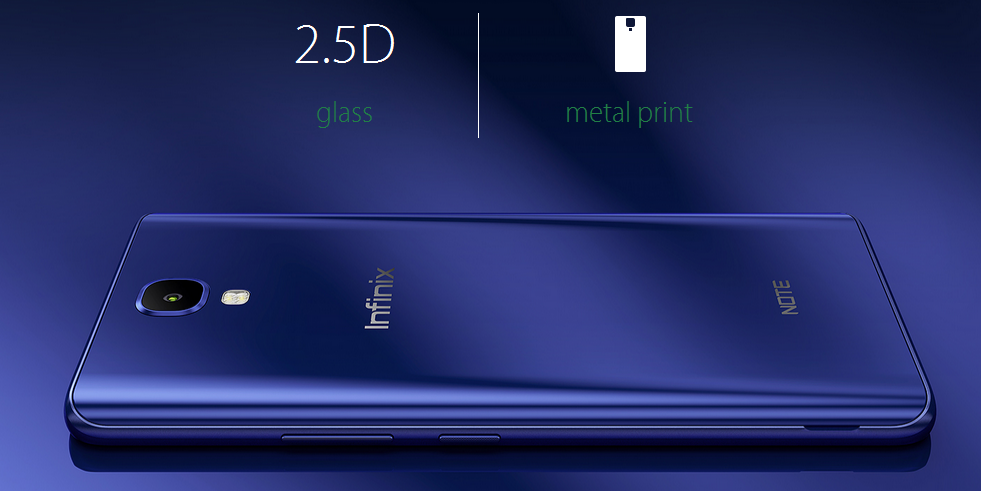 Infinix NOTE 4 Design with 2.5 D glass in kenya