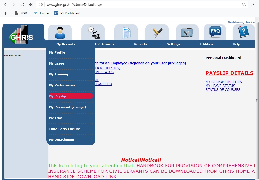 How to Check and Print Online Payslip for Government of Kenya Employees