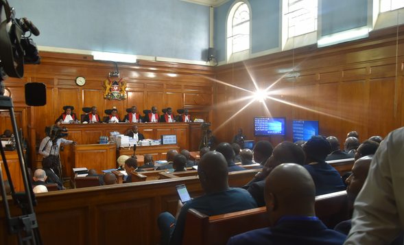 Live proceedings during the hearing of presidential election results petition in Kenya, 2017