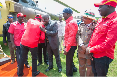 Isaac Ruto and  Uhuru Kenyatta In Kericho