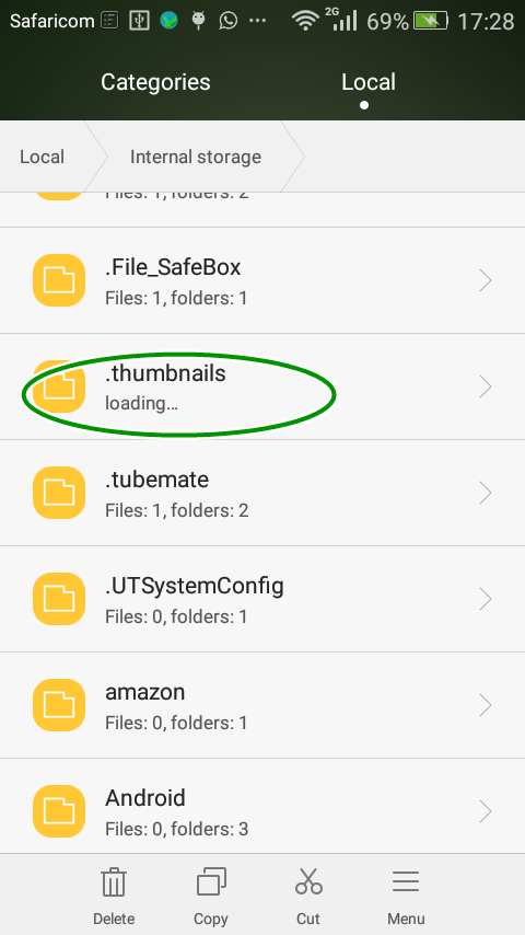 Thumbnails folder