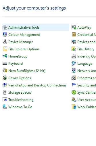 Open Administrative Tools