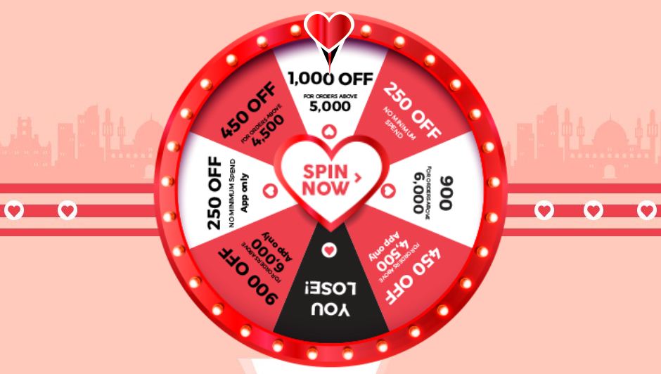 valentine wheel of lover offer on Jumia online store