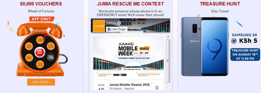 competitions to win shopping vouchers during the jumia kenya mobile week 2018