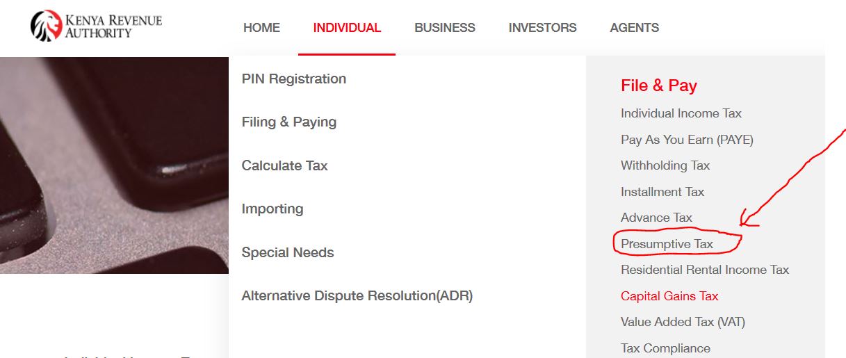 A guide on how to pay presumptive tax using kra itax portal and mpesa paybill for Kenyans in 2019