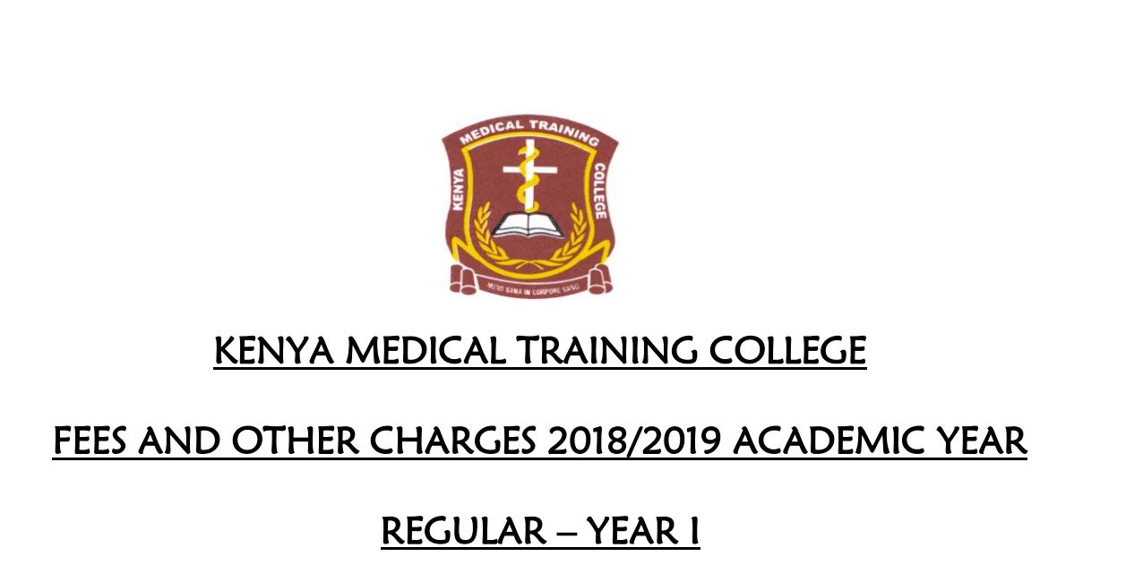 An update on 2019 KMTC fee structure for regular (government) and self sponsored (private) students