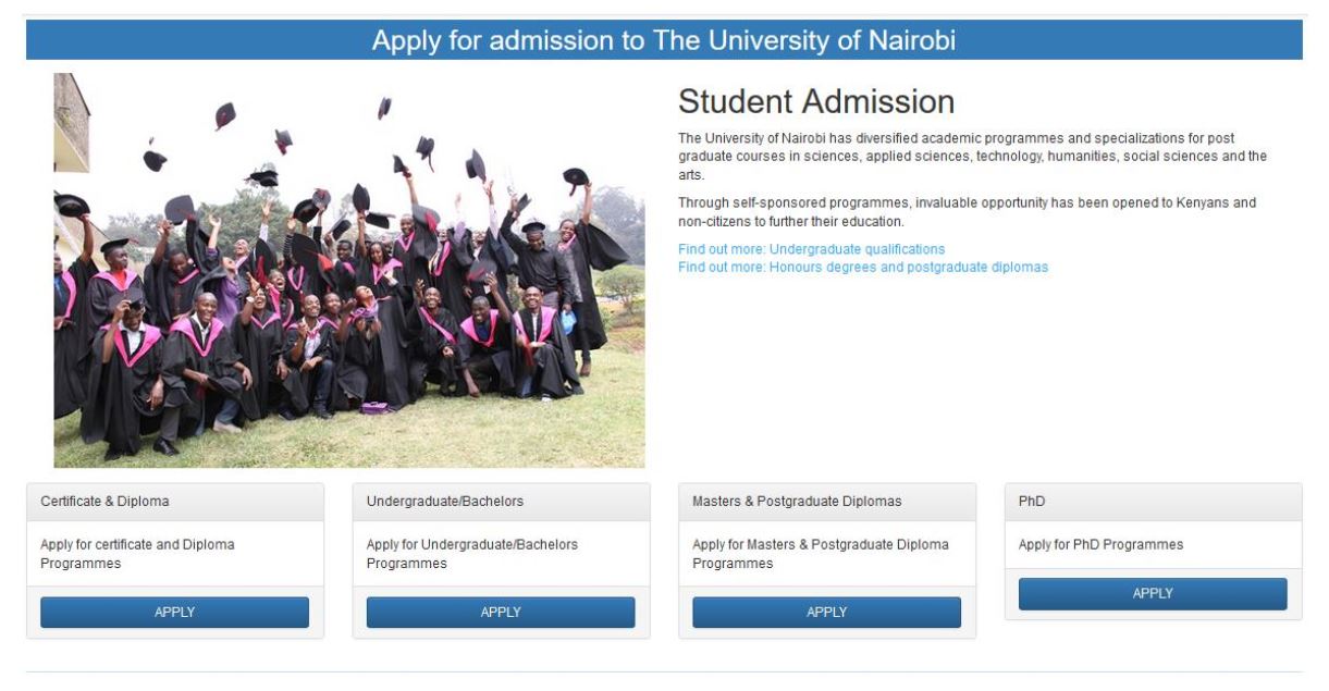 University of Nairobi 2019 Intakes for January April, May and September for admission letters