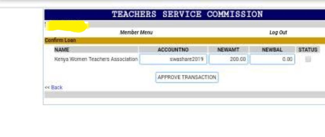 TSC Kenya Women Teachers Association payslip payment menu