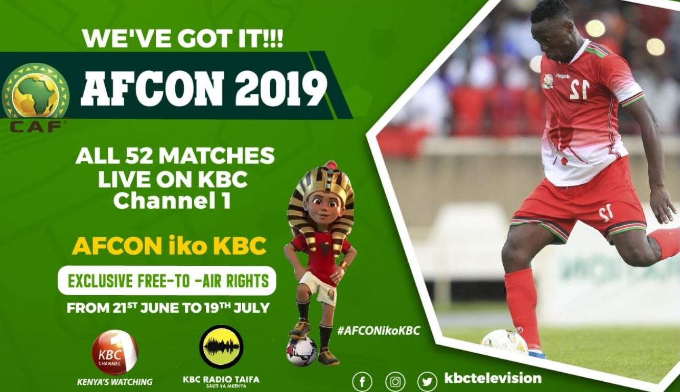 Update on KBC AFCON 2019 Match Fixtures and Timetable for Kenyans football fans