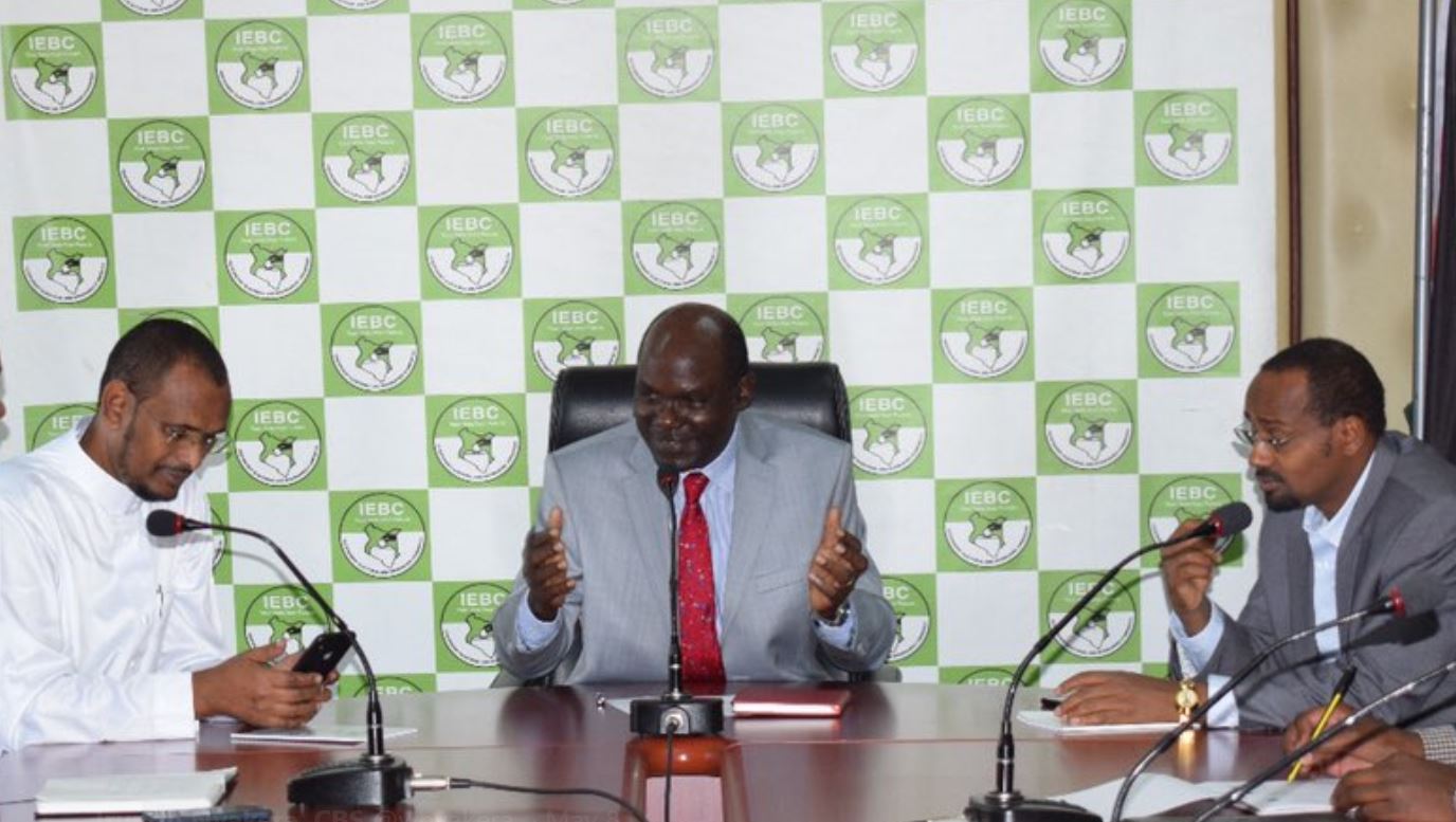 Working at IEBC, Latest Job Vacancies, How to apply, Salary photo of IEBC Chair Wafula Chebukati and Commissioners