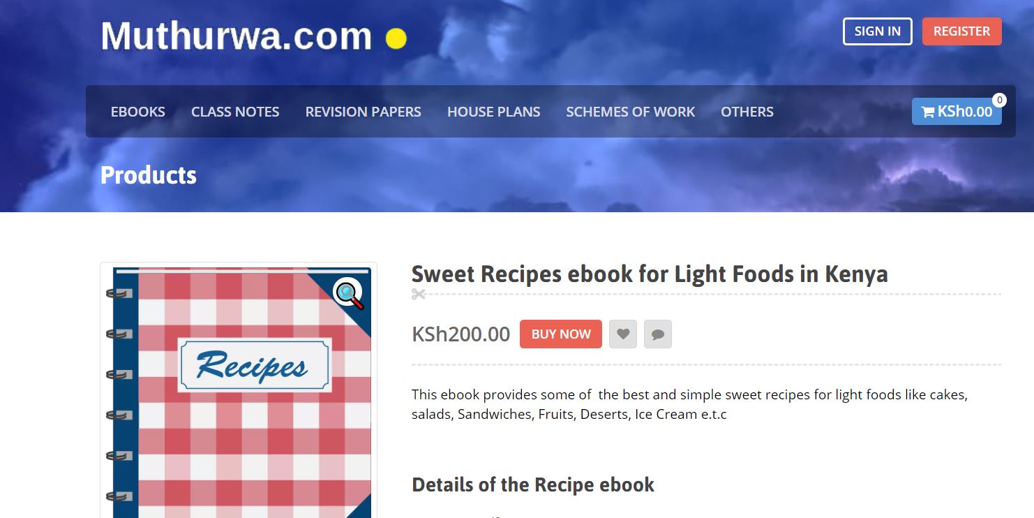 write and sell your food recipes online in kenya at muthurwa marketplace