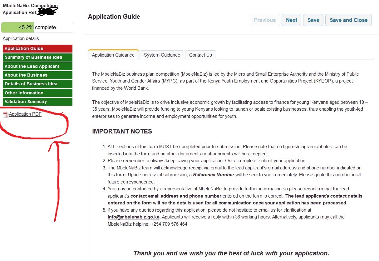 download application form and fill it manually