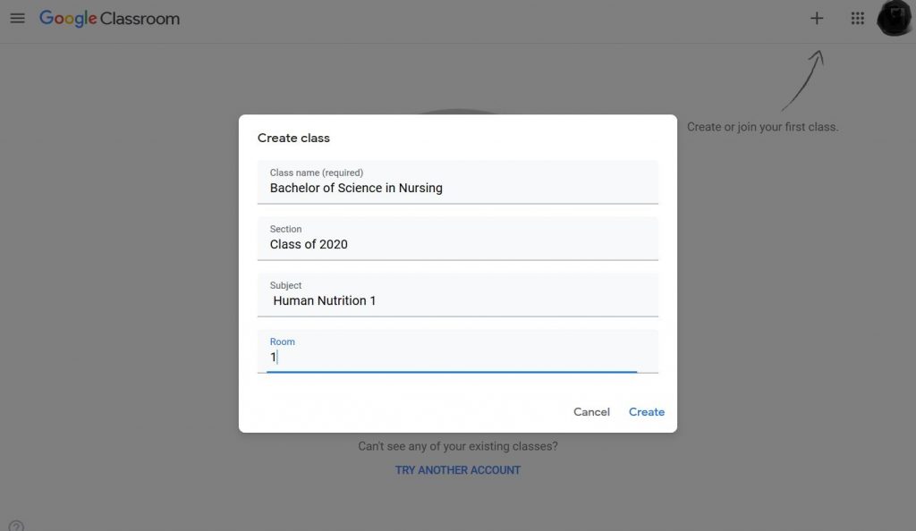 Creating a google classroom