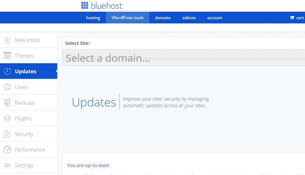 Bluehost WordPress tools