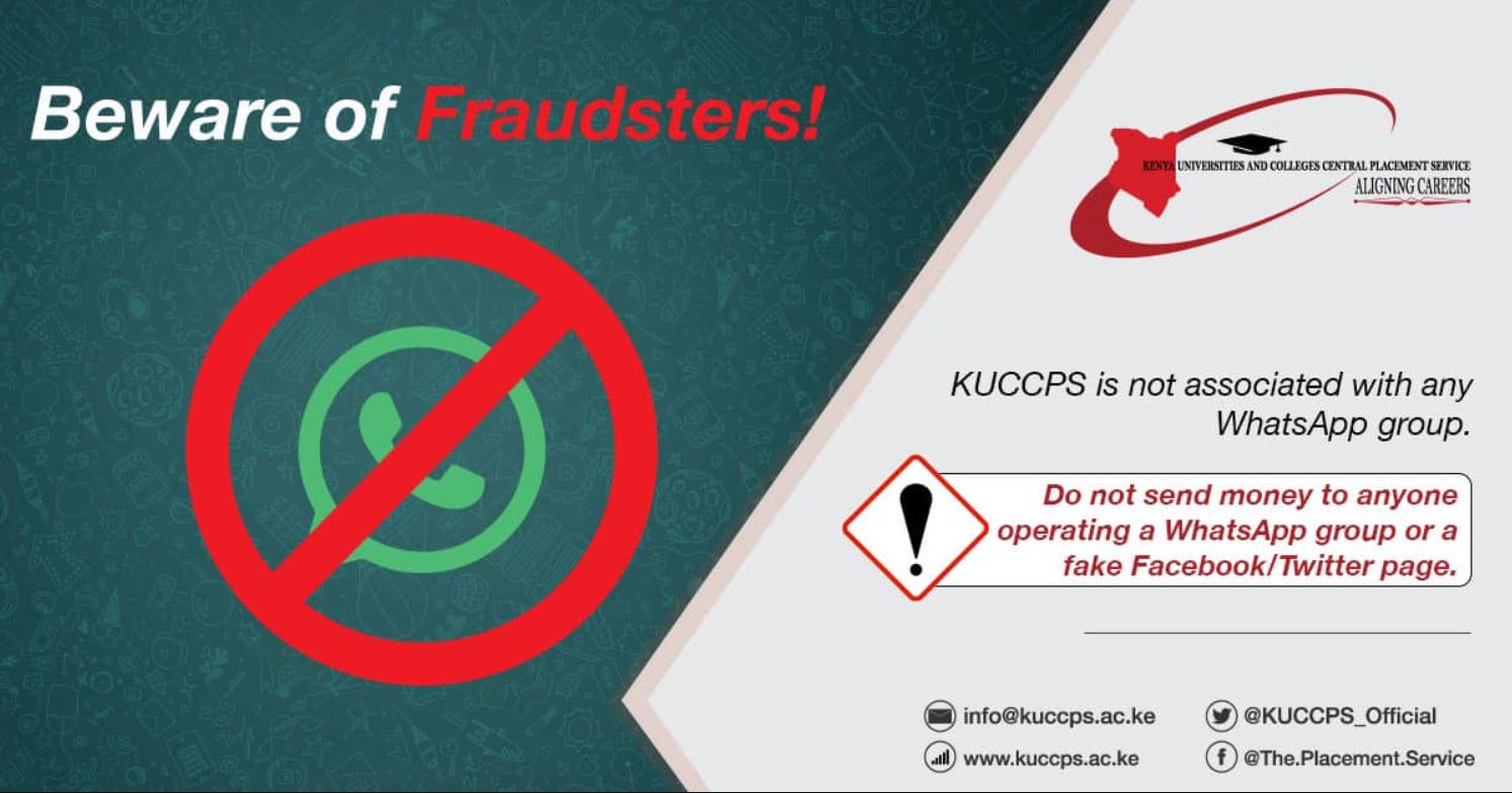 KUCCPS cautions students against scammers