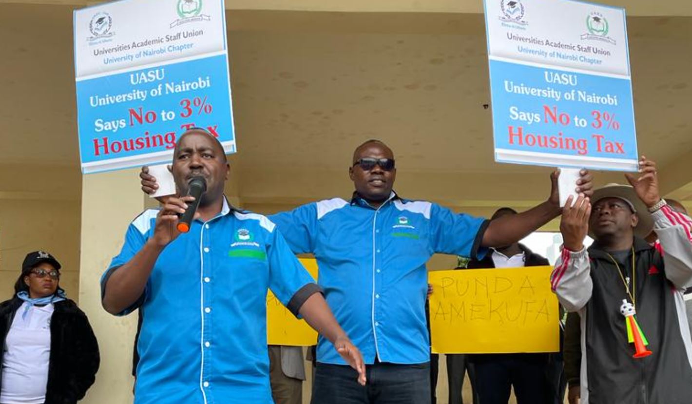 UASU protest against housing levy in finance bill 2023