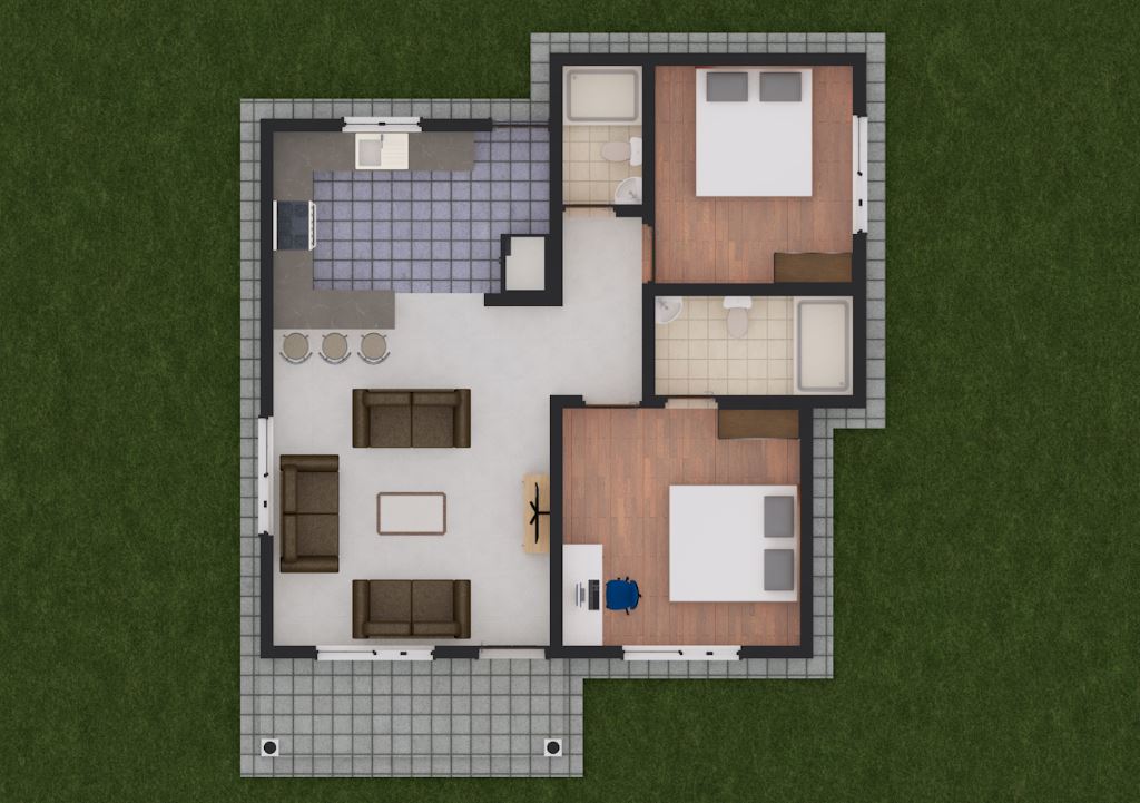 2 Bedroom House Plan