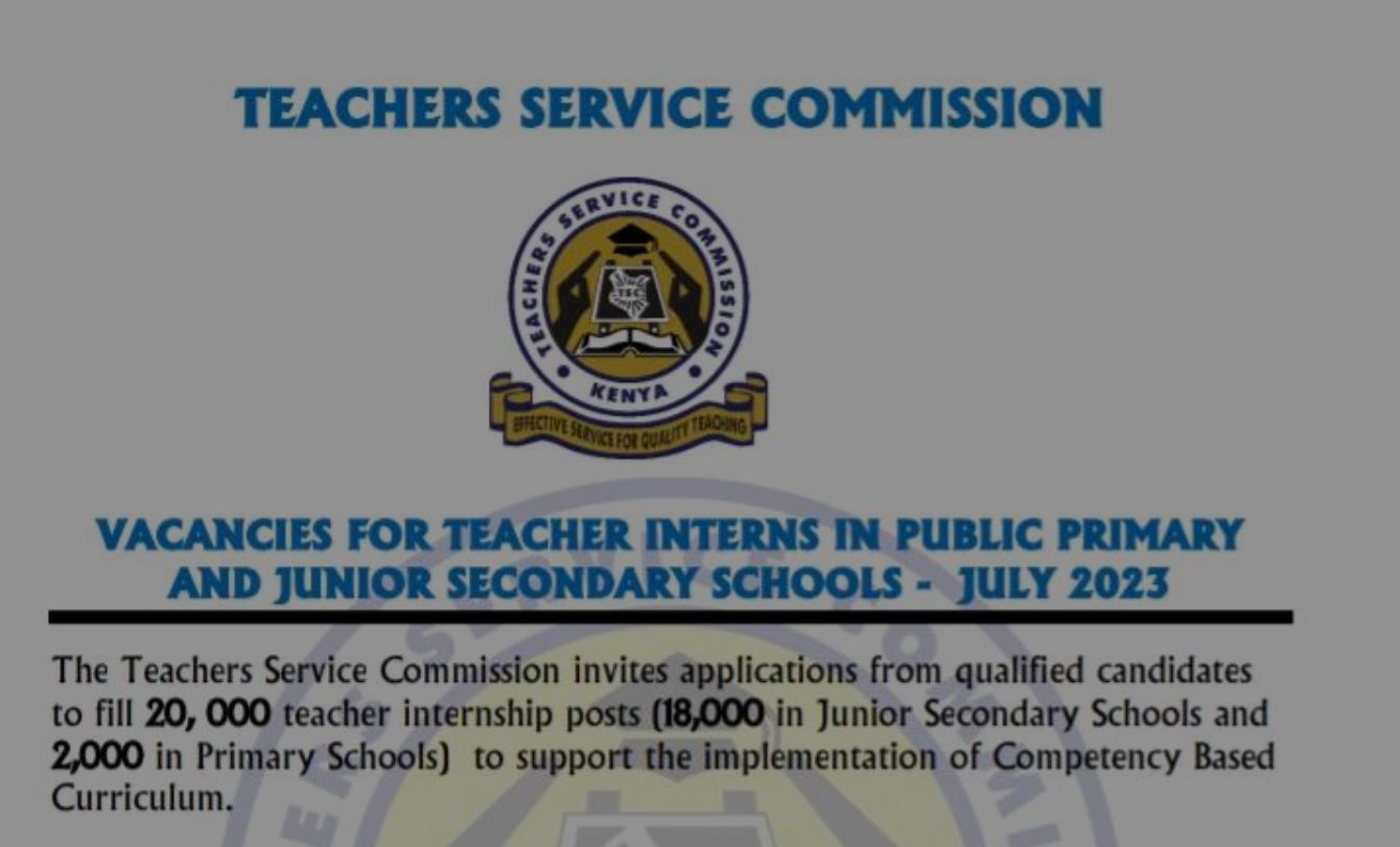 TSC Internship application 2023 advert