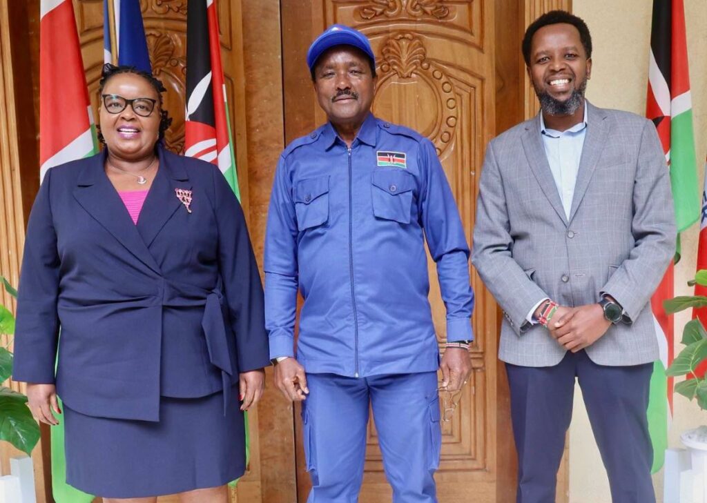 Wiper leader Kalonzo Musyoka,Bishop Margaret Wanjiru and her son Steven Kariuki